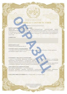 Образец Сертификат СТО 01.064.00220722.2-2020 Бодайбо Сертификат СТО 01.064.00220722.2-2020 